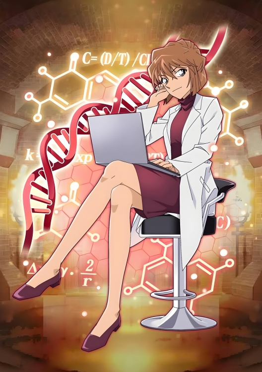 Detective conan Double sided acrylic light painting color changing light decorative painting ornament 22X15.5CM