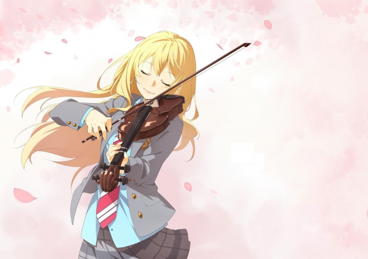 Your Lie in April Double sided acrylic light painting color changing light decorative painting ornament 22X15.5CM