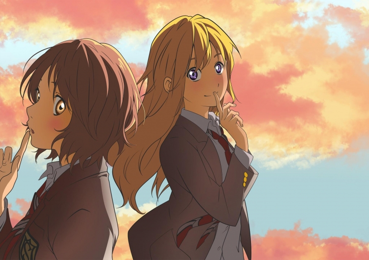 Your Lie in April Double sided acrylic light painting color changing light decorative painting ornament 22X15.5CM