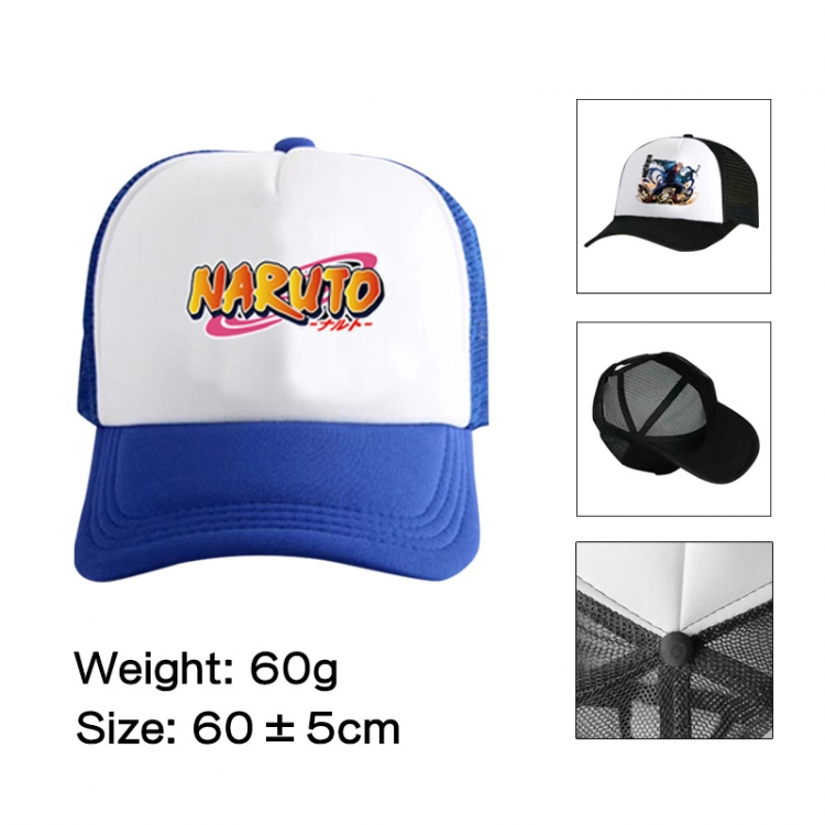 Naruto Anime peripheral color printed mesh cap baseball cap size 60 ± 5cm