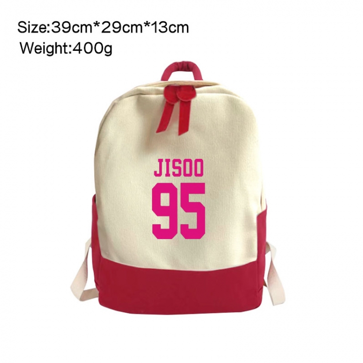 BLACK PING Anime Surrounding Canvas Colorful Backpack 39x29x13cm