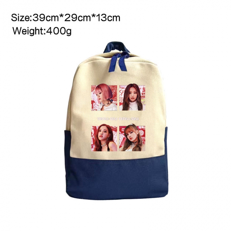 BLACK PING Anime Surrounding Canvas Colorful Backpack 39x29x13cm