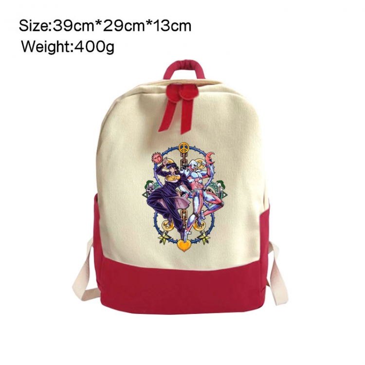 JoJos Bizarre Adventure Anime Surrounding Canvas Colorful Backpack 39x29x13cm