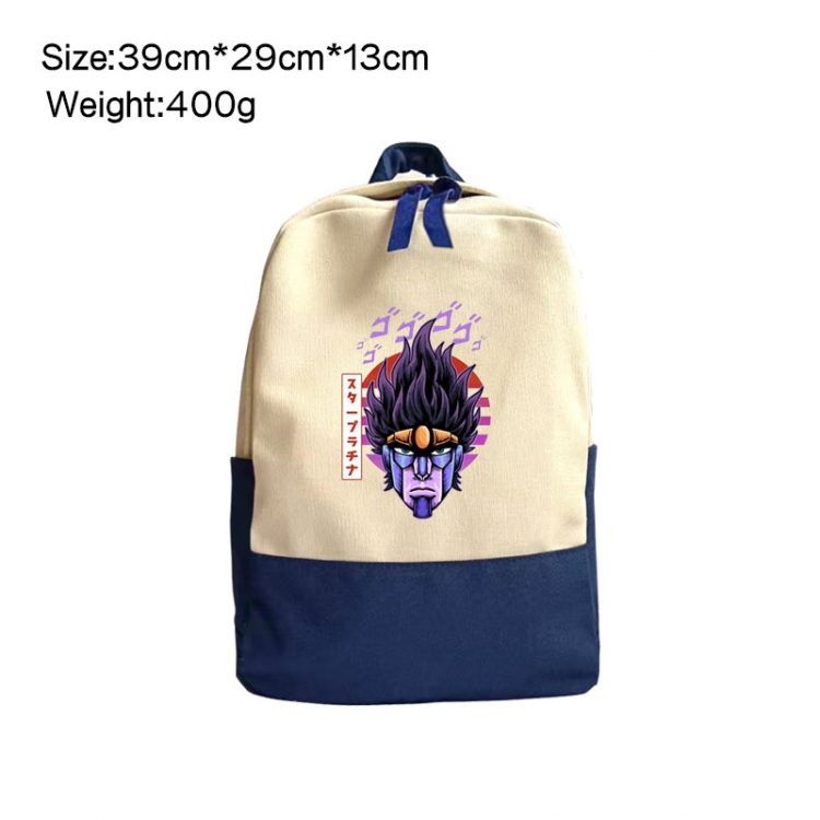 JoJos Bizarre Adventure Anime Surrounding Canvas Colorful Backpack 39x29x13cm