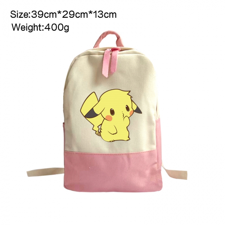 Pokemon Anime Surrounding Canvas Colorful Backpack 39x29x13cm