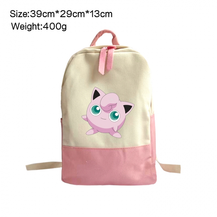 Pokemon Anime Surrounding Canvas Colorful Backpack 39x29x13cm