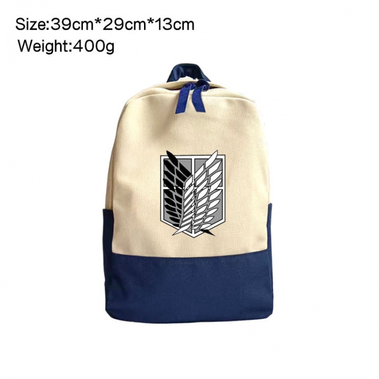Shingeki no Kyojin Anime Surrounding Canvas Colorful Backpack 39x29x13cm