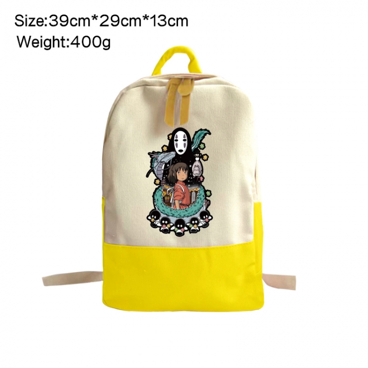 TOTORO Anime Surrounding Canvas Colorful Backpack 39x29x13cm