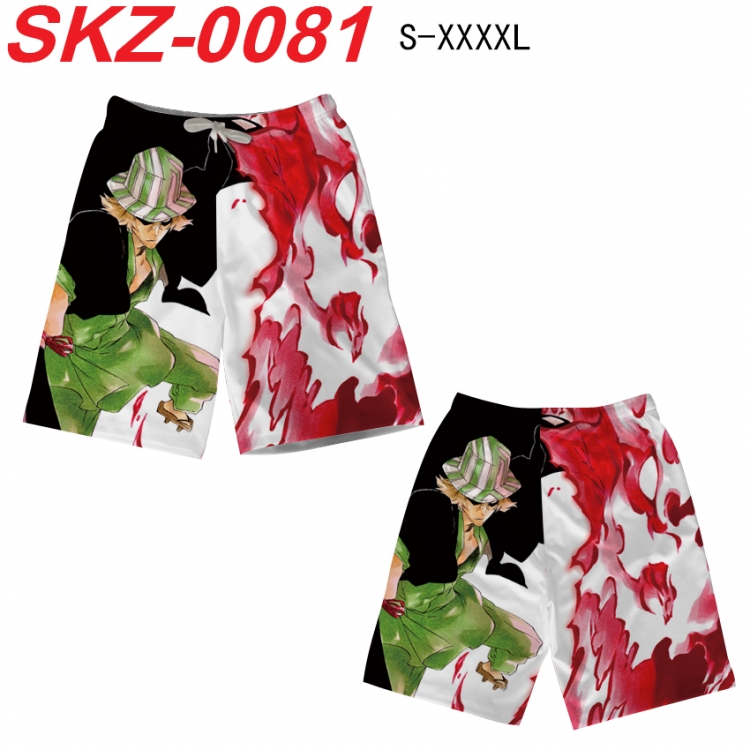 Bleach Anime full-color digital printed beach shorts from S to 4XL SKZ-0081
