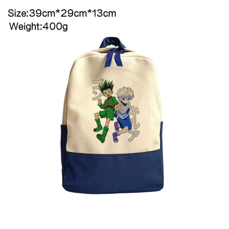 HunterXHunter Anime Surrounding Canvas Colorful Backpack 39x29x13cm