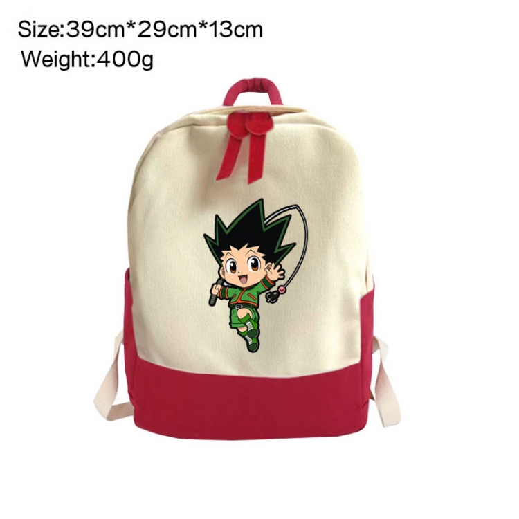 HunterXHunter Anime Surrounding Canvas Colorful Backpack 39x29x13cm
