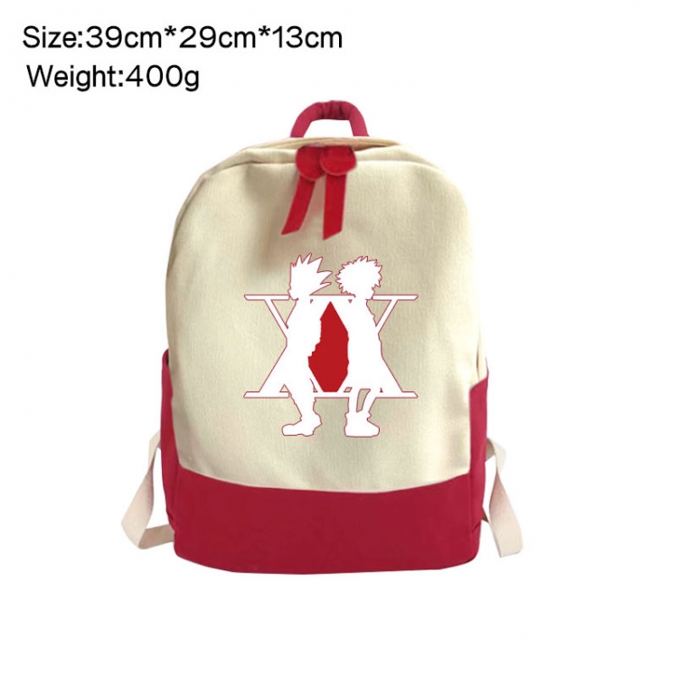 HunterXHunter Anime Surrounding Canvas Colorful Backpack 39x29x13cm