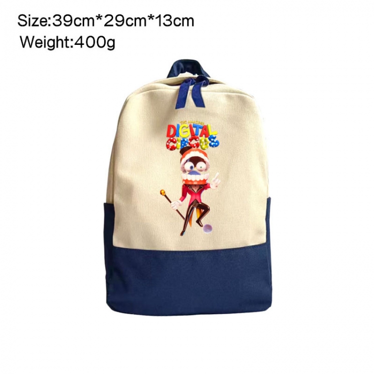 The Amazing Digital Circus Anime Surrounding Canvas Colorful Backpack 39x29x13cm