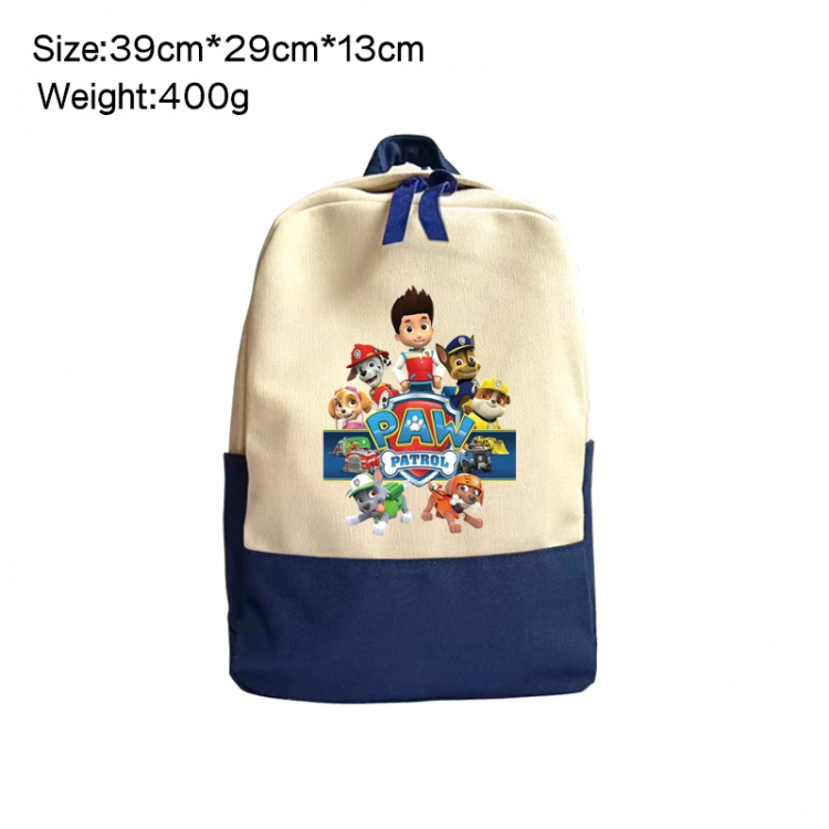PAW Patrol Anime Surrounding Canvas Colorful Backpack 39x29x13cm