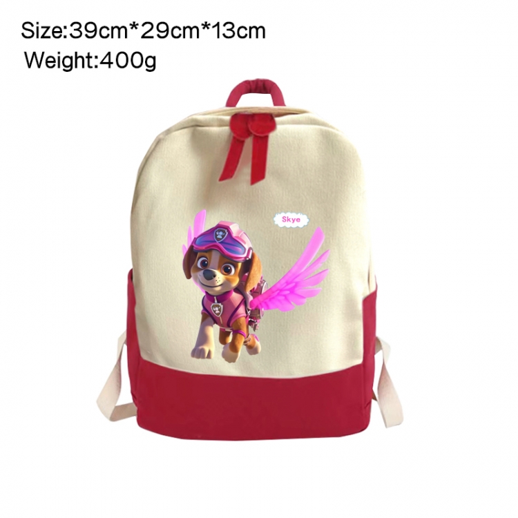 PAW Patrol Anime Surrounding Canvas Colorful Backpack 39x29x13cm