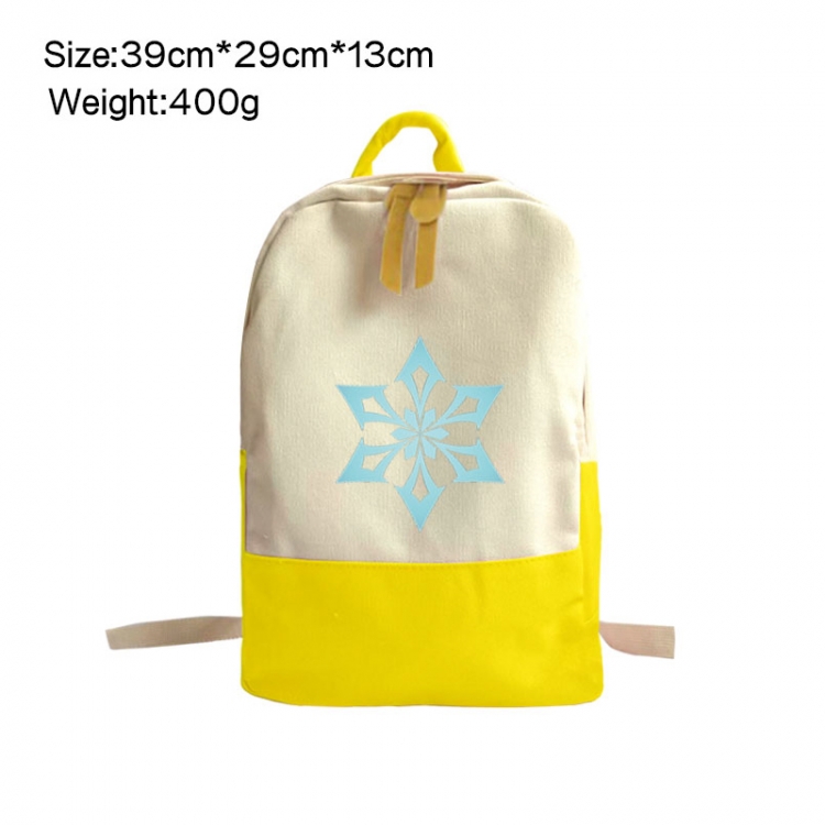 Genshin Impact Anime Surrounding Canvas Colorful Backpack 39x29x13cm