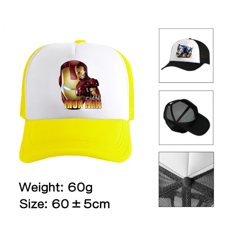 Marvel Anime peripheral color printed mesh cap baseball cap size 60 ± 5cm