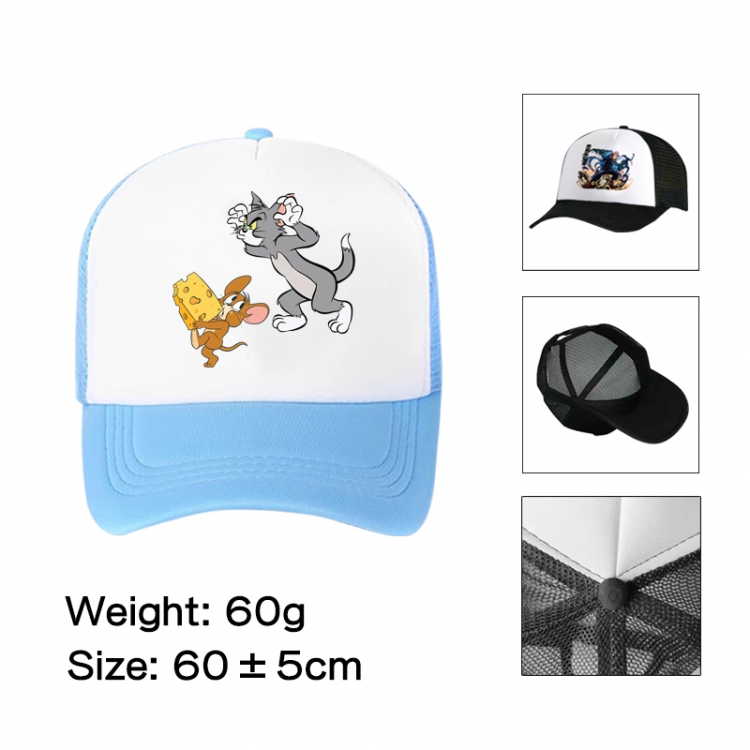 Tom and Jerry Anime peripheral color printed mesh cap baseball cap size 60 ± 5cm