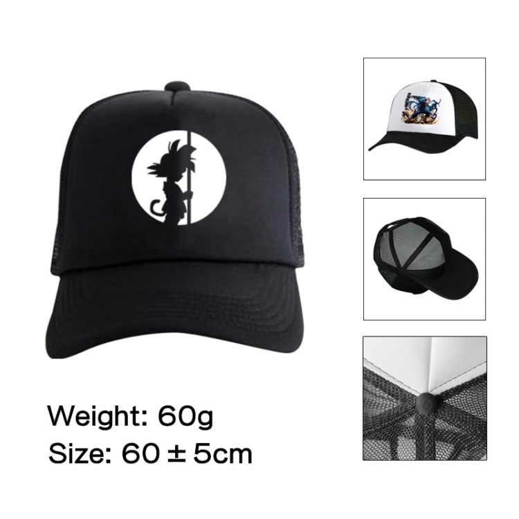 DRAGON BALL Anime peripheral color printed mesh cap baseball cap size 60 ± 5cm