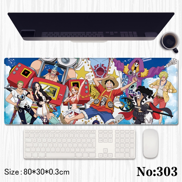 One Piece Anime peripheral computer mouse pad office desk pad multifunctional pad 80X30X0.3cm