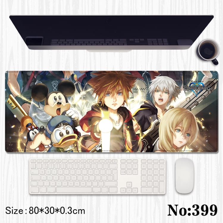 kingdom hearts Anime peripheral computer mouse pad office desk pad multifunctional pad 80X30X0.3cm