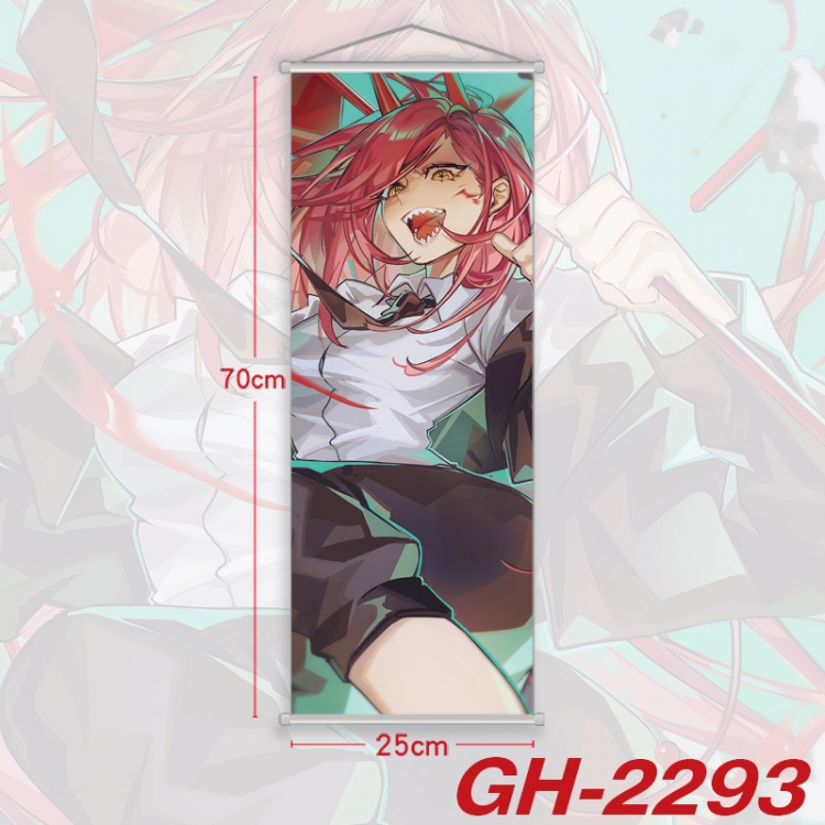 Chainsawman Plastic Rod Cloth Small Hanging Canvas Painting Wall Scroll 25x70cm price for 5 pcs
