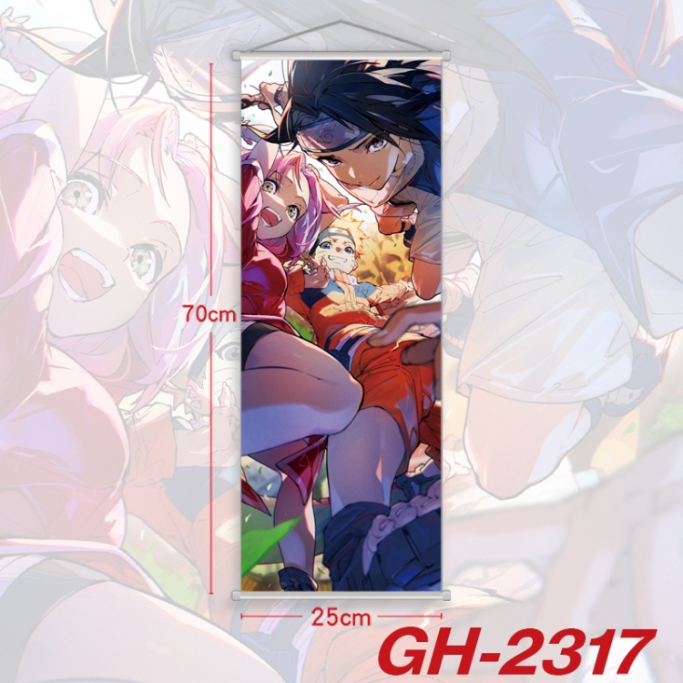 Naruto Plastic Rod Cloth Small Hanging Canvas Painting Wall Scroll 25x70cm price for 5 pcs