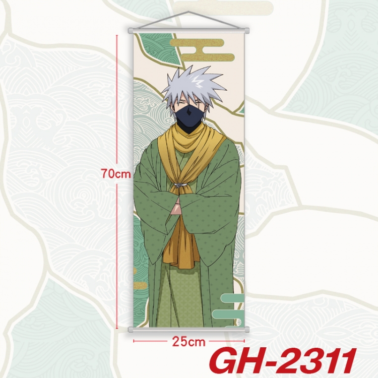 Naruto Plastic Rod Cloth Small Hanging Canvas Painting Wall Scroll 25x70cm price for 5 pcs