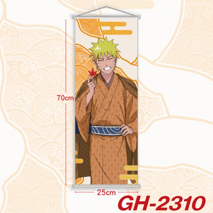 Naruto Plastic Rod Cloth Small Hanging Canvas Painting Wall Scroll 25x70cm price for 5 pcs