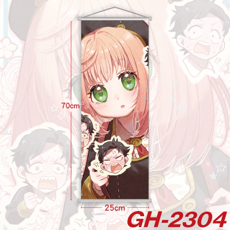 SPYxFAMILY Plastic Rod Cloth Small Hanging Canvas Painting Wall Scroll 25x70cm price for 5 pcs