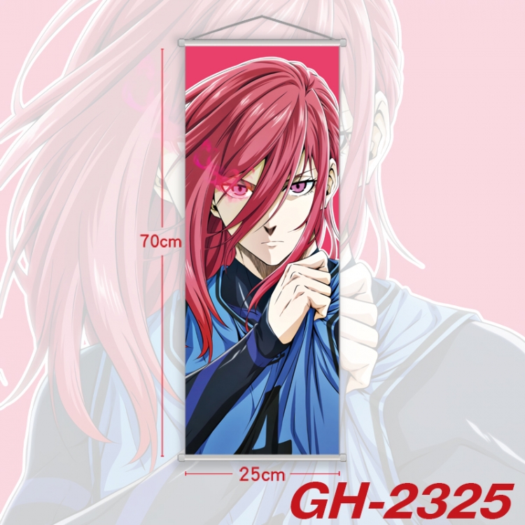 BLUE LOCK Plastic Rod Cloth Small Hanging Canvas Painting Wall Scroll 25x70cm price for 5 pcs