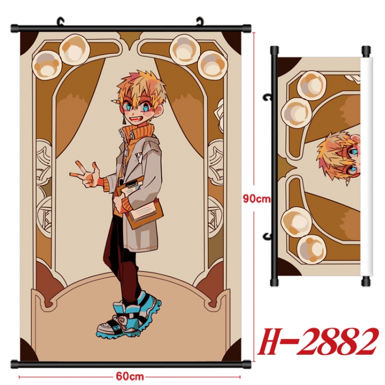 Toilet-bound Hanako-kun Anime Black Plastic Rod Canvas Painting Wall Scroll 60X90CM