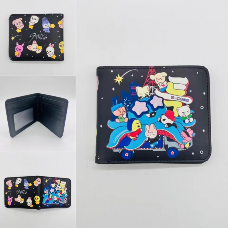 Sxraykids Full color Two fold short card case wallet 11X9.5CM