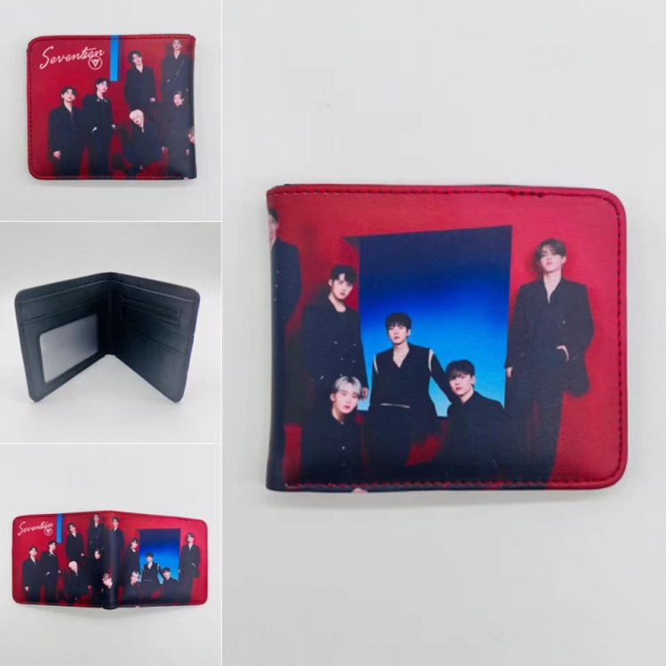 Sxraykids Full color Two fold short card case wallet 11X9.5CM