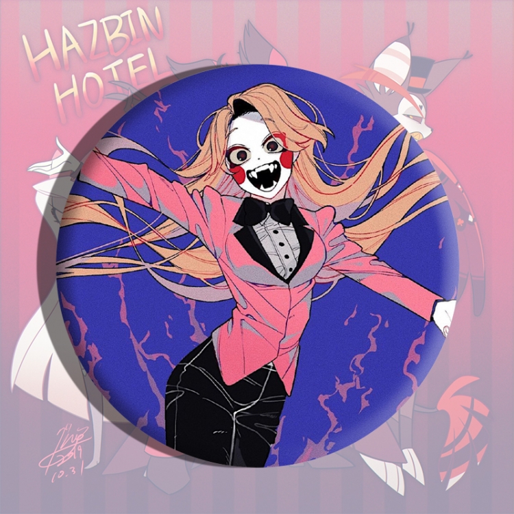 Hazbin Hotel Anime tinplate brooch badge price for 5 pcs