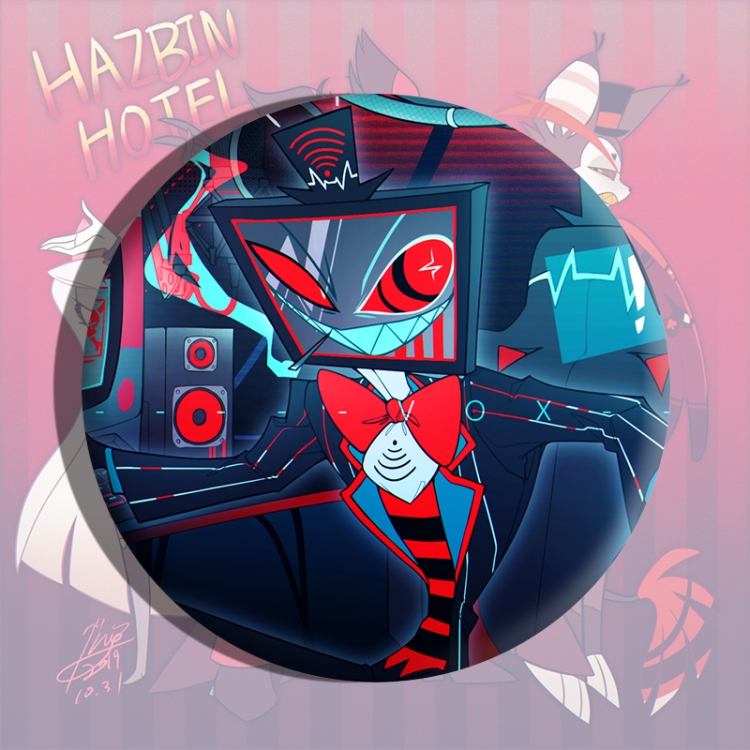 Hazbin Hotel Anime tinplate brooch badge price for 5 pcs