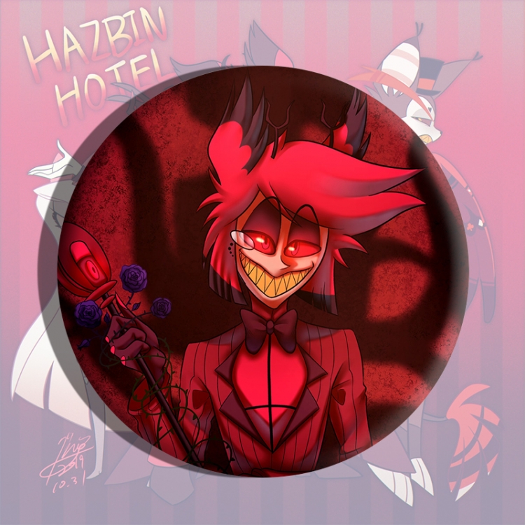 Hazbin Hotel Anime tinplate brooch badge price for 5 pcs