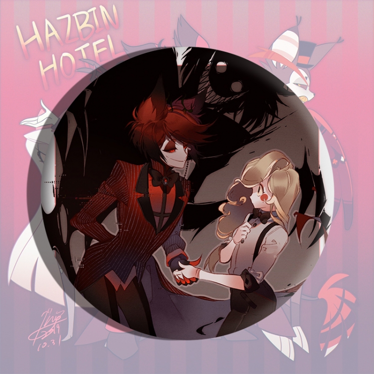 Hazbin Hotel Anime tinplate brooch badge price for 5 pcs