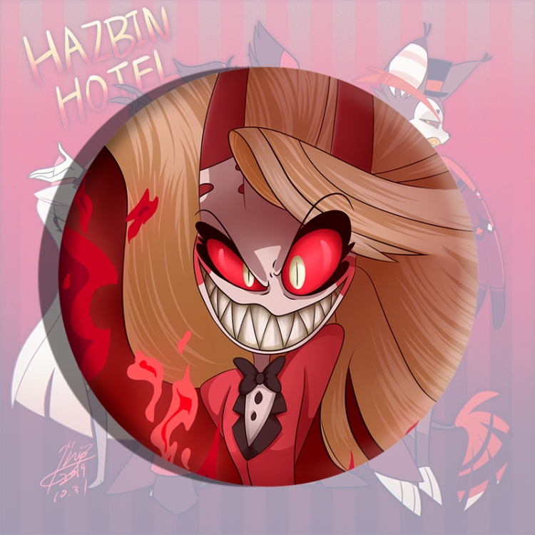Hazbin Hotel Anime tinplate brooch badge price for 5 pcs