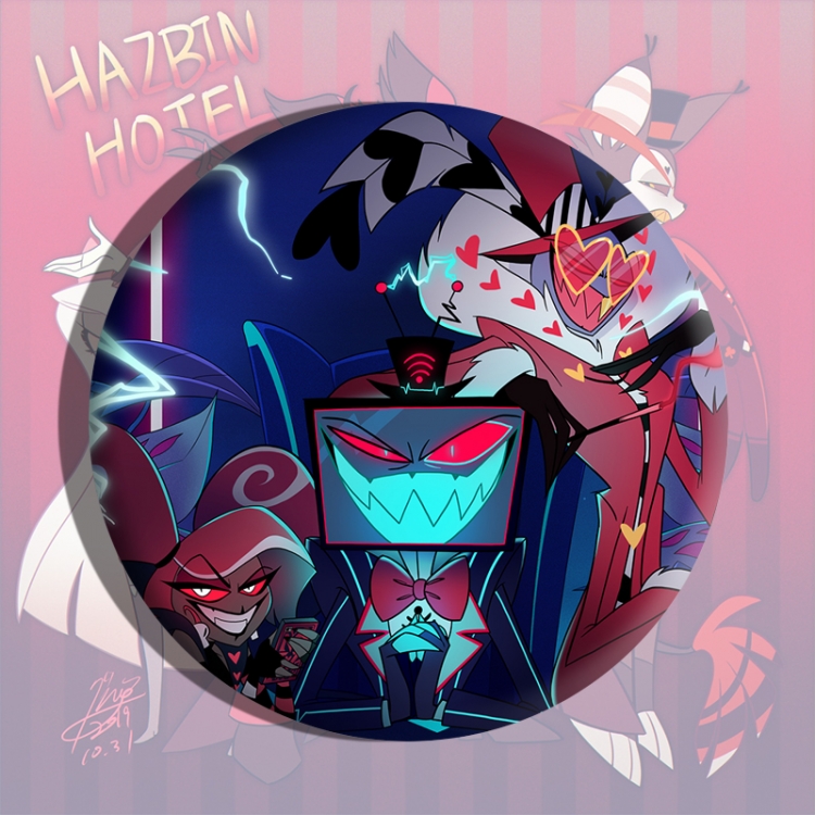 Hazbin Hotel Anime tinplate brooch badge price for 5 pcs
