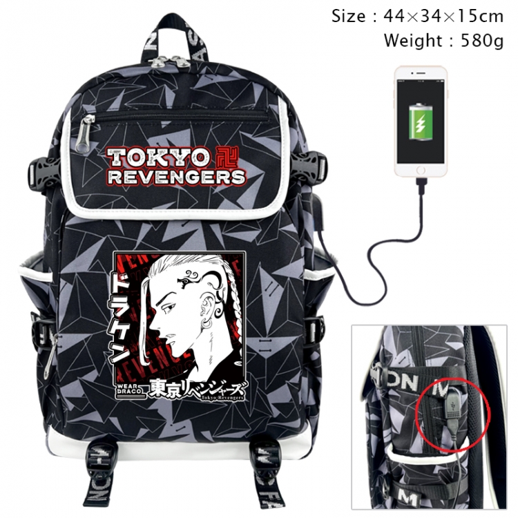 Tokyo Revengers Anime color shading data line backpack 44X34X15CM