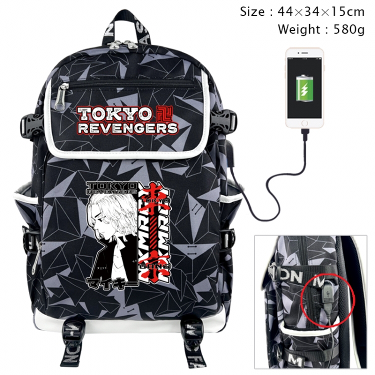 Tokyo Revengers Anime color shading data line backpack 44X34X15CM