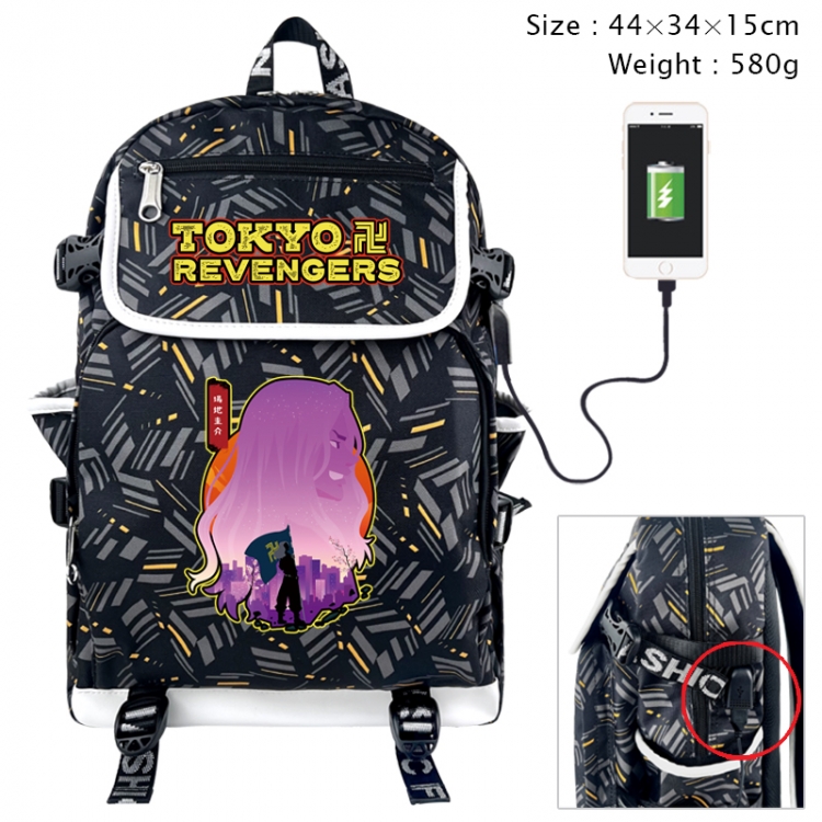 Tokyo Revengers Anime color shading data line backpack 44X34X15CM