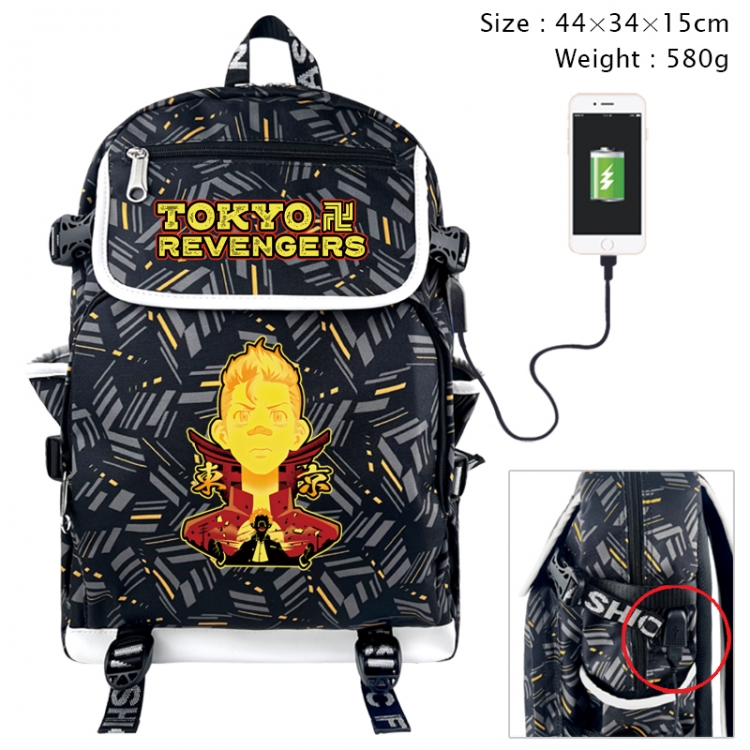 Tokyo Revengers Anime color shading data line backpack 44X34X15CM