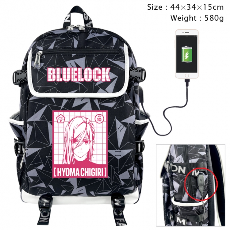 BLUE LOCK Anime color shading data line backpack 44X34X15CM