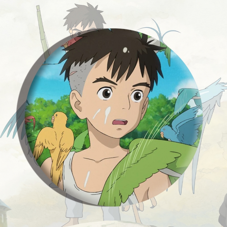 The Boy and the Heron Anime tinplate brooch badge price for 5 pcs