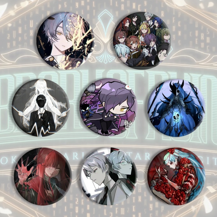 Library Of Ruina  Anime tinplate brooch badge a set of 8