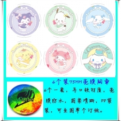 sanrio Anime round Badge Brigh...