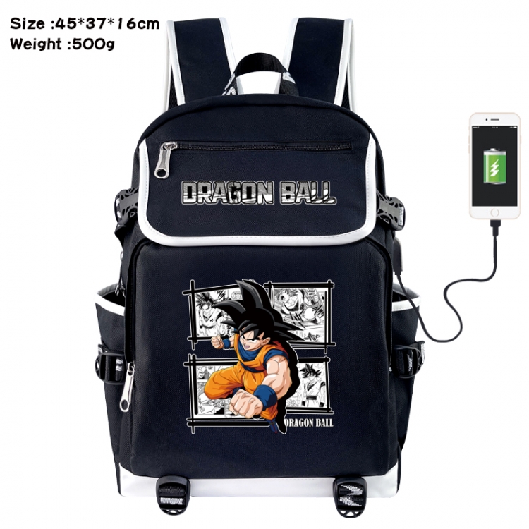 DRAGON BALL Anime Flip Data Cable USB Backpack School Bag 45X37X16CM
