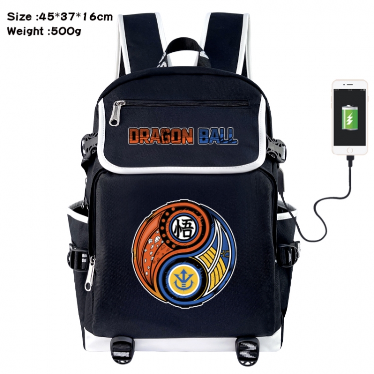 DRAGON BALL Anime Flip Data Cable USB Backpack School Bag 45X37X16CM